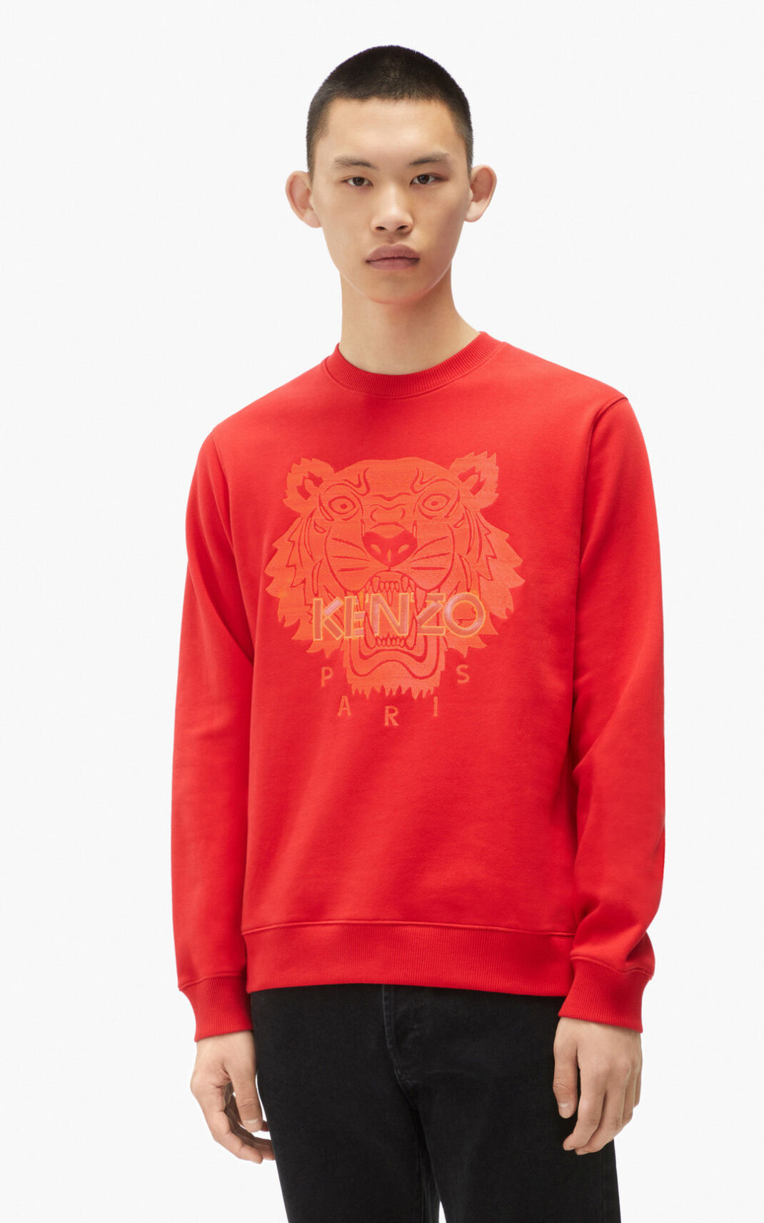 Kenzo Tiger Sudadera Hombre Rojas | 2187439-VH